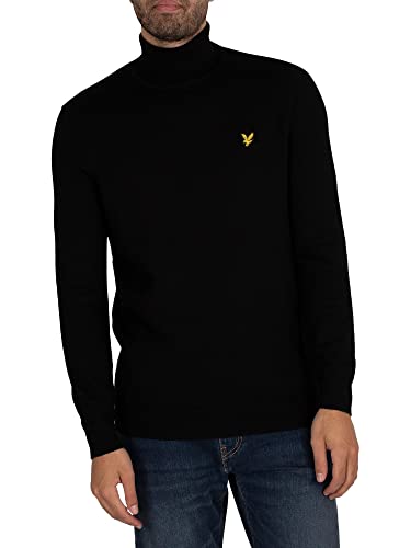 Lyle & Scott Uomo Maglia collo Alto, Nero, M