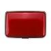 Produktbild Business ID Name Kartenhalter Kreditkartenetui Inhaber Aluminium Metallgehäuse Box wasserdicht antimagnetisch Kartenetui Inhaber - rot