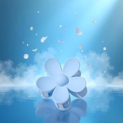 4 pinzas florales azules ultra ligeras para el cabello miniatura 2