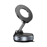 UMVHTAK Upgraded Adjustable Vacuum Magnetic Car Phone Holder 360° Reinforced Suction Cup Phone Mount for MagSafe Cell Phone Holders for Your Car/Gym/Mirror Mount for iPhone & Android