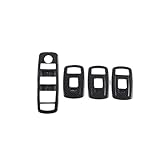 Color: fibra de carbono/plata WUTBHGQXWIP Embellecedor decorativo for interruptor de elevación de cristal de apoyabrazos de ventana de coche, ABS cromado, compatible con Maserati Levante 2016-2021(Carbon fiber)