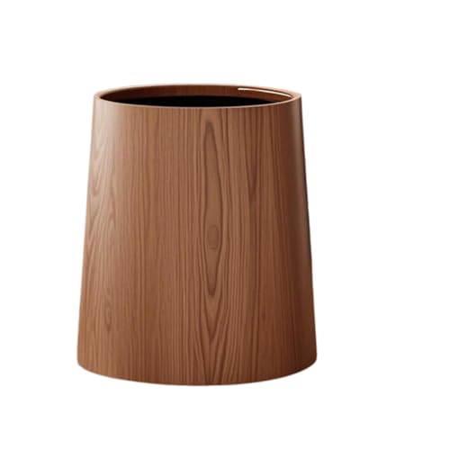 Papelera retro para salon y cocina contenedor de residuos elegante con acabado madera