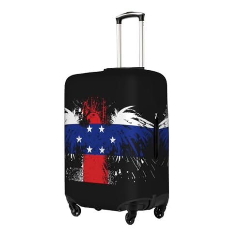 Travel Luggage Cover Netherlands Antilles The Dutch Antilles Flag Fashion Washable Baggage Suitcase Protector Fit For Luggage Large2