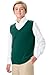 Classroom School Uniforms Men's Adult Unisex V-Neck Sweater Vest, Hunter, X-Large