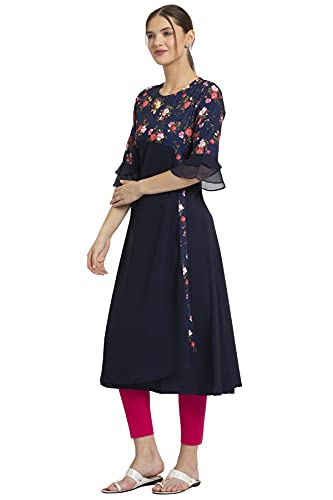 Image of ALC Creation Women's Crepe Printed A-line Kurti