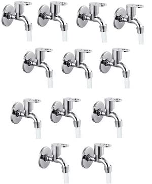 Spazio Stainless Steel Prime Bib Tap for Kitchen & Bathroom (Pack of 12) Bib Tap Faucet (Wall Mount Installation Type)