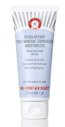 First Aid Beauty Ultra Repair Pure Mineral Sunscreen Moisturizer SPF 40, 2 oz