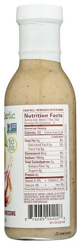 LEMONETTE Sugar Free, Low Cal, Low Fat Salad Dressing: Lemon Garlic 2 Gourmet 12oz bottles - Keto, Gluten Free, Vinegar Free, Soy Free, Dairy Free, Canola Free, Vegan Certified