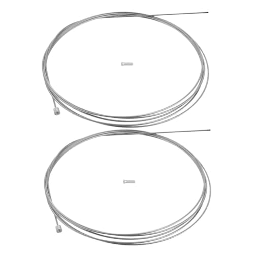 SUPVOX 2pcs Stainless Steel Bicycle Gear Cable Brake and Shift Line Kit for Mountain and Road Bikes Fit for Smooth Shifting and Braking Performance