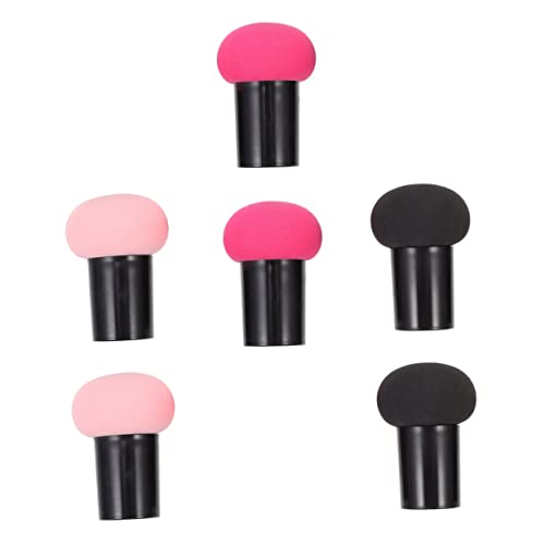 Didiseaon 6Piezas Esponjas De Maquillaje De Champiñón Borlas Para Empolvarse Pinceles Ojos Durabilidad Para Base y Polvos Fijadores