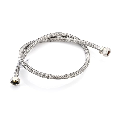 Home Range 900mm WRAS Approved15mm Compression x 1/2 |7 Lengths| Flexi Pipe Connector, BSP Fitting, 304 Stainless Steel, Rust & Lead-Free Flexible Hose for Kitchen & Bathroom