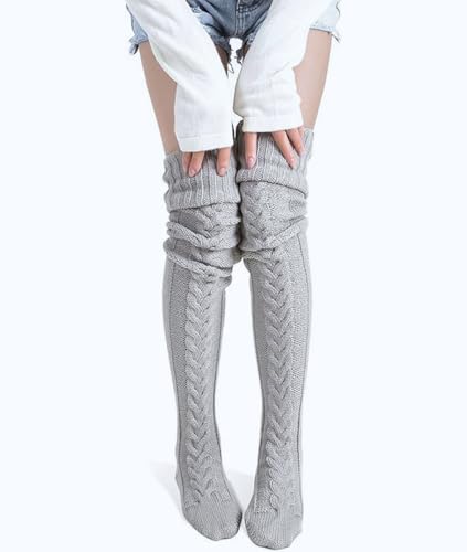 Women's Knitted Thigh High Boot Socks Over Knee Stockings