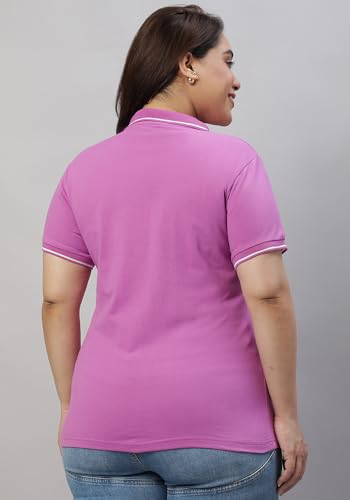 Image of Wear Your Opinion Women's Plus Size Tipped Collar Neck Polo Tshirt