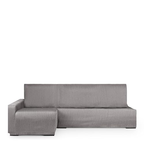 ECOMMERC3 | Funda Chaise Longue Cama Izquierda Elástica Apolo - Protector Sofá Ajustable Color Gris - Funda Decorativa Fabricada en España
