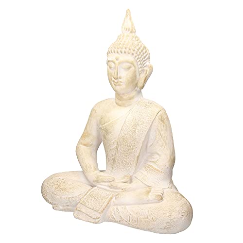 ECD Germany Buddha Figur sitzend, 64cm hoch, aus wetterfestem Polyresin,...