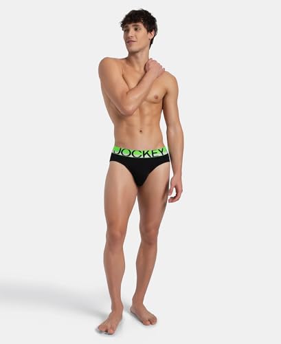 Image of Jockey FP02 Men Super Combed Cotton Rib Solid Brief with Ultrasoft Waistband