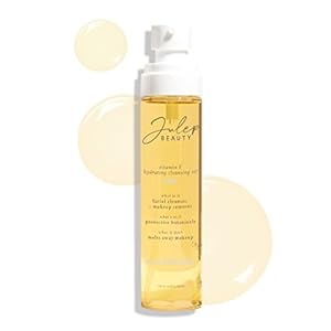 Julep Vitamin E Hydrating Cleansing Oil and Makeup Remover – Face Wash for Normal to Dry Sensitive Skin – 3.38 Fl Oz – Rosehip and Olive Oil Face Cleanser