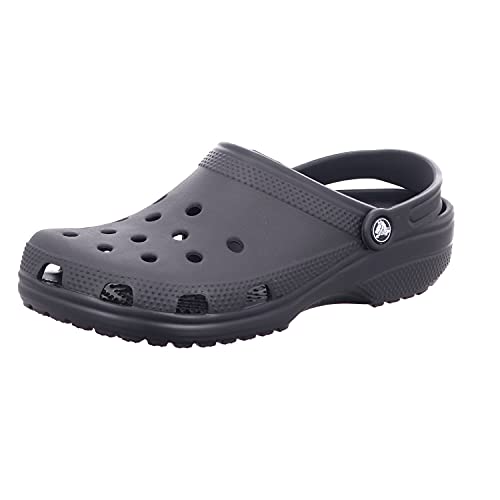 Crocs Unisex-Adult Classic Clogs, Black, 12 Men/14 Women