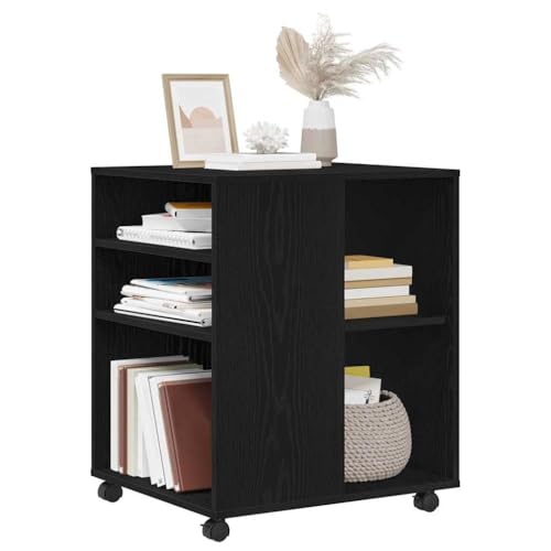 vidaXL Armario de Almacenamiento Roble Negro 60 x 53 x 72,5 cm, Mueble de Oficina Rectangular, Armario Moderno, Organizador Duradero, Compartimentos para Documentos y más