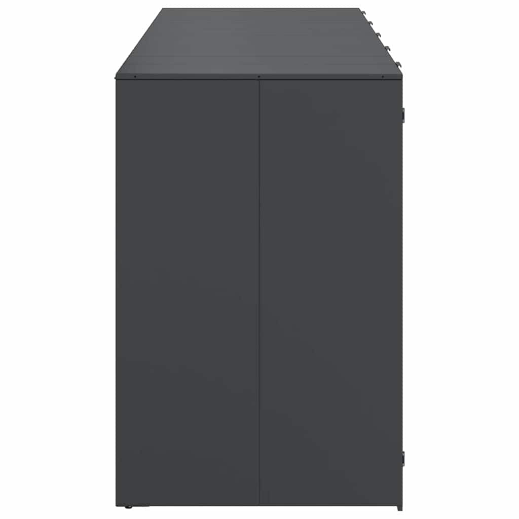 Genérico Almacenamiento de Cubos Wheelie para 3 Cubos Antracita,Productos del hogar,Accesorios para contenedores de residuos,Soportes para contenedores de residuos-3394781
