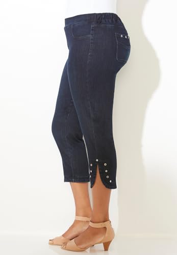 Catherines Women's Plus Size Sparkle Hem Capri3