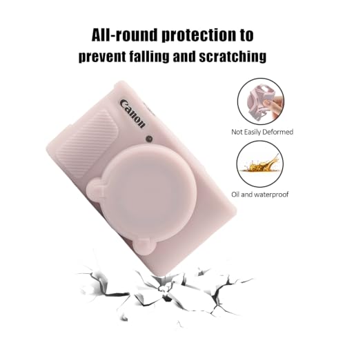 Funda para Canon PowerShot SX740 HS de silicona rosa miniatura 2