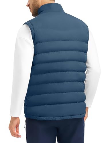 TBMPOY Men's Puffer Vest Lightweight Zip Up Sleeveless Jackets Outdoor Puffy Winter Insulated Outerwear for Running Golf2