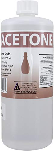 1 Quart / 950ml Bottle of Pure Acetone Concentrated Industrial Solvent Removes Paint Polish Wax Glue Adhesives