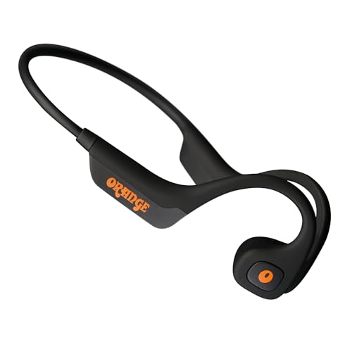 Image of Orange Bone Conduction Headphones, with Magnetic Charger