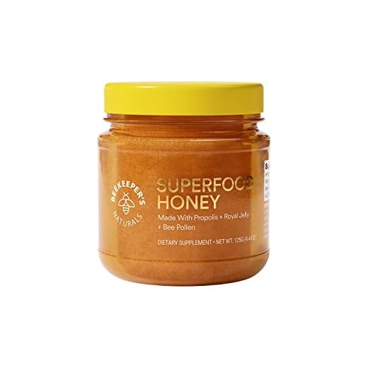 Superfood Honey by Beekeeper's Naturals - Bee Pollen, Royal Jelly, Propolis, Honey - Natural Energy, Immune Support, Mental Clarity, Athletic Performance (4.4 oz)