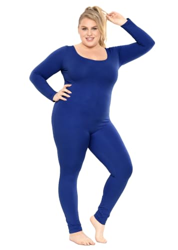 Image of STRETCH IS COMFORT Womens Plus Size Tank Unitard Athletic Rompers For Women