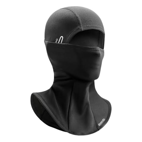 devembr Balaclava Ski Mask - Winter Face Mask for Men & Women - Cold Weather Gear for Skiing, Snowboarding & Motorcycle Riding, Black Cover