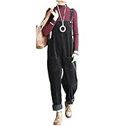 Ladyful Womens Straight Leg Corduroy Overalls Jumpsuit Romper with Adjustable straps