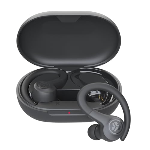 Image of JLab Go Air Sport+ Running Headphones - True Wireless Headphones Bluetooth, Hook Over Ear Earbuds for Sports & Gym, 35+ H Playtime in Ear Buds, IP55 Sweat-Resistant, Be Aware Mode, Graphite