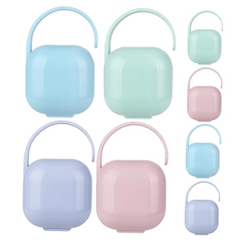 BESPORTBLE 8pcs Holder Case Compact Stylish Pacifier Storage Box for Access Clean Design Versatile Organizer for Pacifiers Teething Accessory