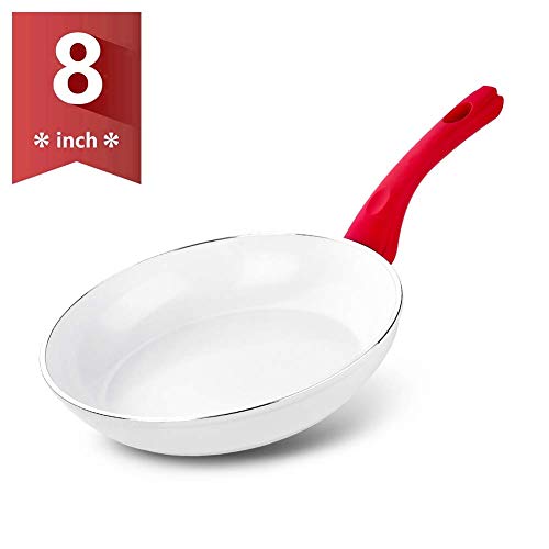 Caannasweis Ceramic Frying Pan, Nonstick Skillet Pan 8 inch, Ceramic Coating Pan Omelette