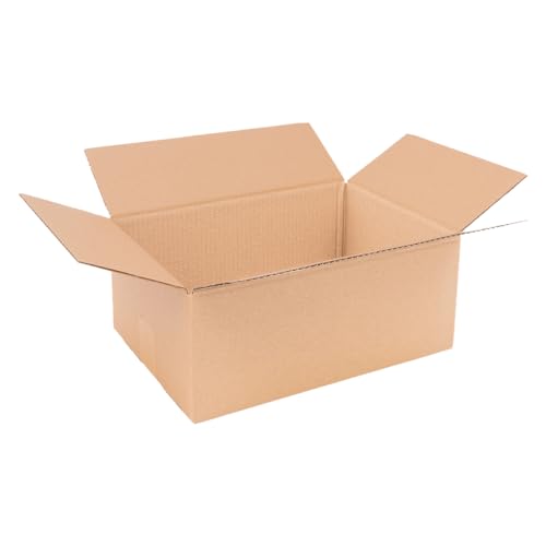 verpacking cajas plegables de cartón 350 x 240 x 150 mm KK 70 marrón [Tamaño y cantidad seleccionables] de pared simple cajas medianas 50 unidades