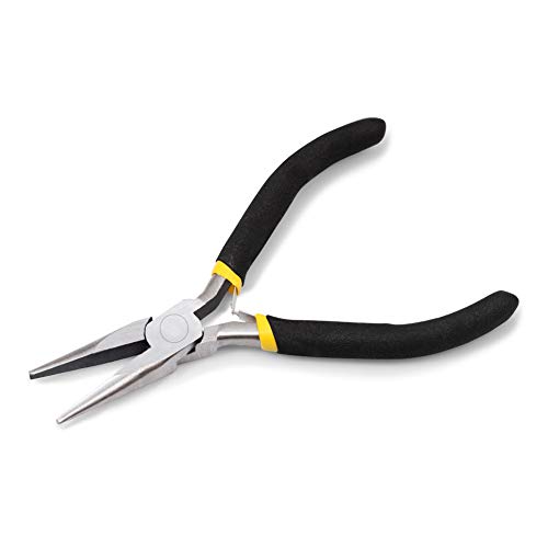 Image of Mini Long Nose Pliers for Jewelry Making 4.5-Inch Needle Nose Pliers with Smooth Jaw Chain Nose Pliers Spring Loaded Pliers Jewelry Repair Pliers Beading Jewelry Repair Tool