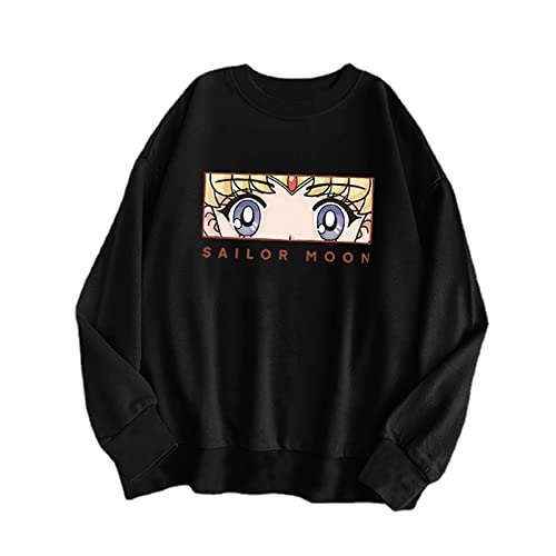 Kawaii Cartoon Hoodie Anime Sailor Moon Crewneck Sweatshirt Tshirt Anime Cute Tops Pullover Women Plus Size (black,L,US,Alpha,Adult,Female,Large,Regular,Regular) Kawaii Cartoon Hoodie Anime Sailor Moon Crewneck Sweatshirt Tshirt Anime Cute Tops Pullover Women Plus Size (black,L,US,Alpha,Adult,Female,Large,Regular,Regular)