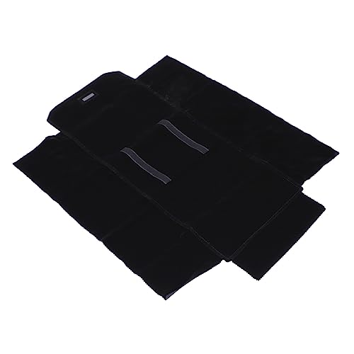 Organisateur de montres de luxe en flanelle noire douce et écrin compact Beavorty