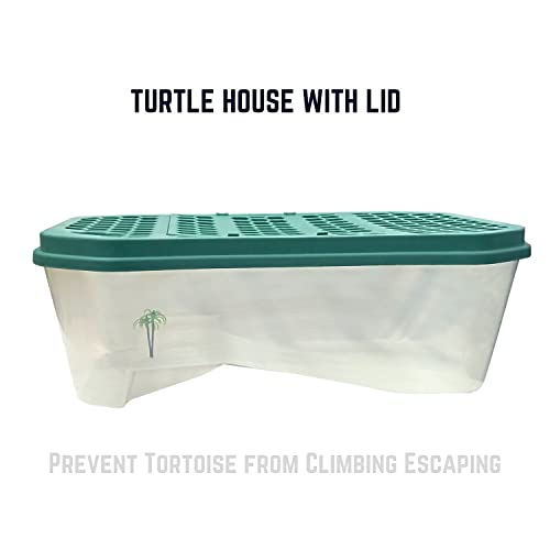 Image of Jainsons Pet Products Turtle Tank Aquarium-Turtle basking Platform，Swimming Area, breeding Hibernation Area, (Accessories not Included) Color May Vary (2.5 FEET-TANK-D-15)