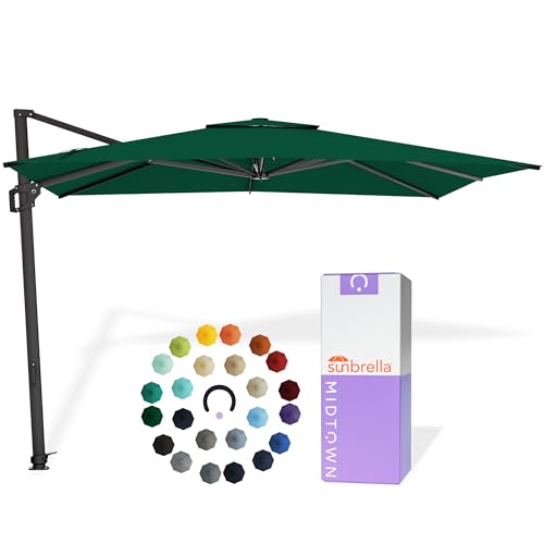 Image of Midtown Umbrellas Grande Square - 9 x 9 Ft Cantilever Umbrella