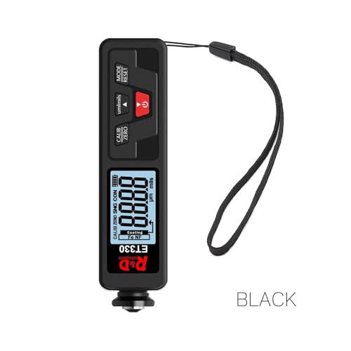 R&D ET330+Zn 車用塗装厚さ計 電気メッキ金属コーティング厚さ計 車用 0-1500um Fe & NFe コーティングテスターメーター(Black)