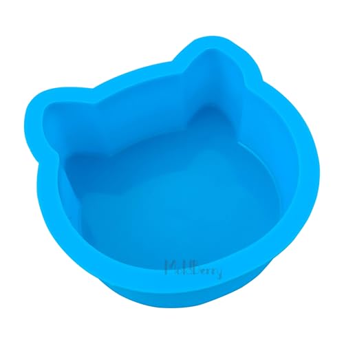 Image of MoldBerry Cat Shaped Bento Cake Mould | 5.2cm Deep Mini Silicone Baking Mold for Cute Animal Cakes | Silicone Chocolate Mould | Birthday Cake Snack Tart Muffin Cupcake Cheesecake Baking | Pack 1
