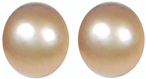 DD PEARLSFreshwater Pearl Pink Color Stud Earrings For Women (PBPEar1)