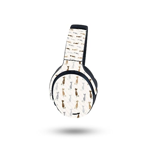 Image of MightySkins Carbon Fiber Skin Compatible with Skullcandy Crusher ANC 2 - Cat Lady | Protective, Durable Textured Carbon Fiber Finish | Easy to Apply, Remove, and Change Styles