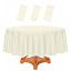 Beige Tablecloth Round