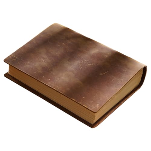 EXCEART Cuaderno Vintage de Cuero Artesanal Libreta Multiusos Portátil y Resistente para Notas y Diario de Viaje