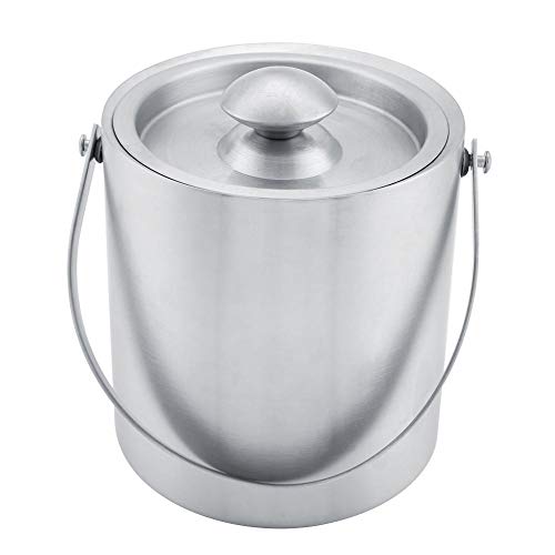 2L/3L アイスペール アイスバケット 二重構造 真空断熱 シャンパンクーラー ステンレス製 ハンドルと蓋付き 持ちやすい レストラン/ホーム/ピクニックなどに適用(3L)