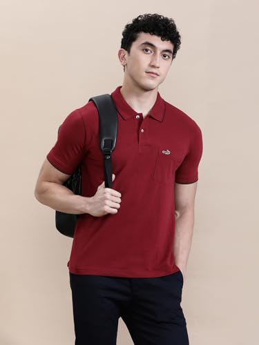 Image of CROCODILE Men Solid Polo T-Shirt | 100% Cotton | Short Sleeve | Slim Fit | Button Placket White